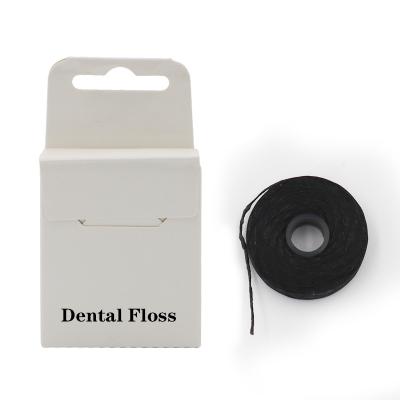 China 630D Charcoal Nylon / Terylene 630D Eco Friendly Biodegradable Dental Floss With Paper Box Package for sale