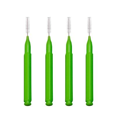 China Dental Field I Shape Logo Printing Tooth Brush /DuPont Personal Care Oral Interdental Brush Private Bristle for sale