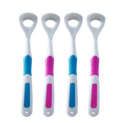 China High Quality Oral Hygiene Care Tongue Scraper Brush With Nylon Bristles for sale