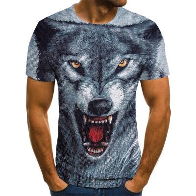 China Anti-wrinkle European and American personality new style summer 3D T-shirt creative printing men's digital short-sleeved T-shirt for sale