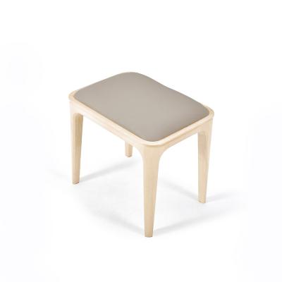 China Factory Made Durable Ash Leather Wood Dressing Stool White Furniture Various for sale