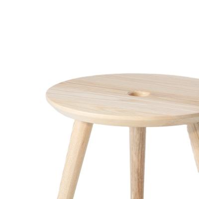 China Custom Made High Quality Popular Vintage Natural Wood Round Solid Wood Stool Durable for sale