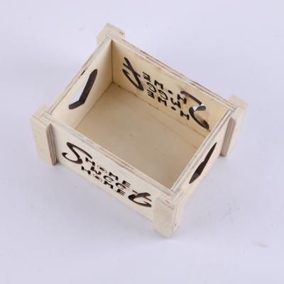 China Sustainable Wooden Baskets For Gifts Luxury Laser Engrave Wooden Storage Box for sale