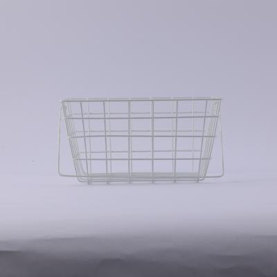 China White Metal Clothing Storage Baskets Sustainable Storage Basket Organizer Storage Basket for sale