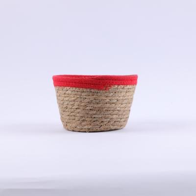 China Sustainable Hand - Woven Water Grass Basket Vegetal Plankton Storage Basket Straw Basket Storage for sale