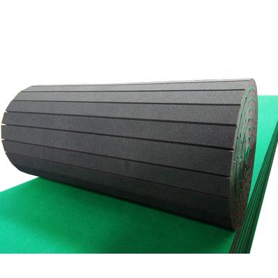 China Cheer and Mat Green Cheer Roll Out Gymnastics Training and Stunt Competition Mat for sale