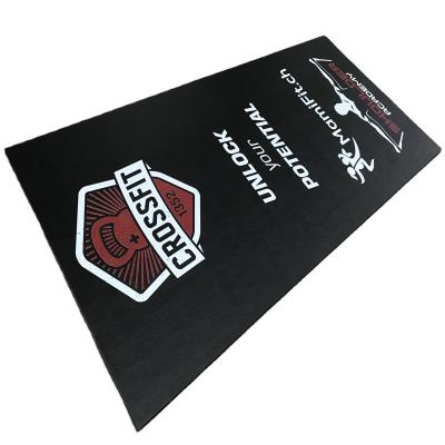 China Black Mat Customized Yoga Mat Foldable Yoga Practice Flooring High Quality Daily Eco-Friendly Foam Safety Mat for sale