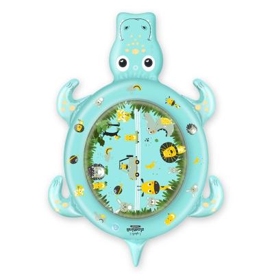 China Hot Lovely Crocodile Baby Activity Toys Baby Friendly High Quality Skin Comfort Inflatable Water Play Mat for sale