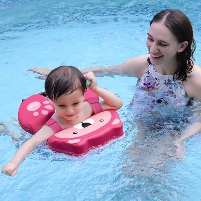 China 2022 New Cute And Convenient Non-inflatable Cute And Convenient Non-inflatable Baby Ring Float Ring Newborn Pink Bear Child Armpit Floats Swim for sale