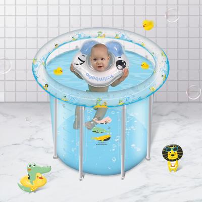 China Kingpou new environment friendly style 75cm in diameter folding inflatable bathtub kids swimming pool for sale