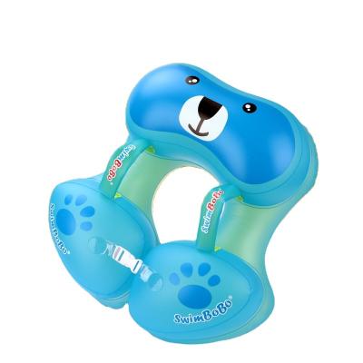 China Easy To Wear Hot Selling 0-3 Years Blue Inflatable Anti-Roll And Anti-Clog Baby Float Armpit Float Buoy Swim Ring for sale