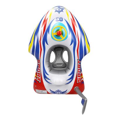 China Backrest Design Swimbobo Kids Motorcycle Swim Seat Kids Water Toy Steering Wheel Floating Kids Swim Pool Float Ring for sale