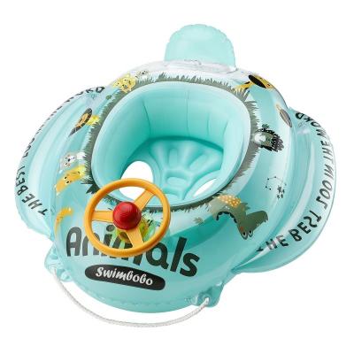 China Seat and Backrest Design High Quality Green Water Fun Pool Toys Inflatable Pool Children Sea Baby Float Swimming Ring for sale