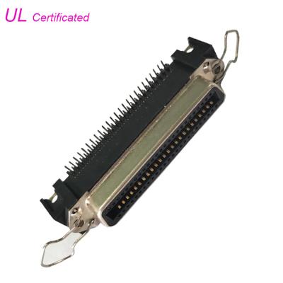 China 50 Pin Centronic Right Angle-de Vrouwelijke Printer Connector van PCB met Borgtochtklem Te koop