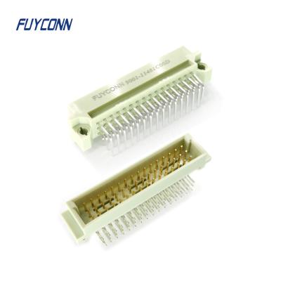 China 3 Rows Eurocard Connector 16P 32P 48P Male Type Right Angle PCB DIN41612 Connector for sale