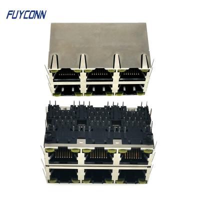 Κίνα 2x3 6 θηλυκά RJ45 PCB 48 συνδετήρων λιμένων μορφωματικός συνδετήρας του Jack καρφιτσών προς πώληση