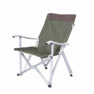 China DELUXEFIT Outdoor Furniture Aluminum Portable Easy-carry Folding Camping Chair With Wood Armrest for sale