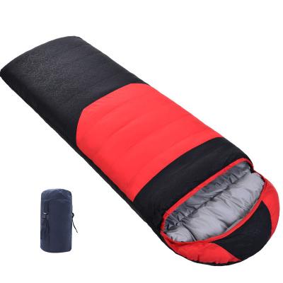 China DELUXEFIT Waterproof Ultralight Portable Outdoor Raincoat Down Double Camping Sleeping Bags With Pillow for sale