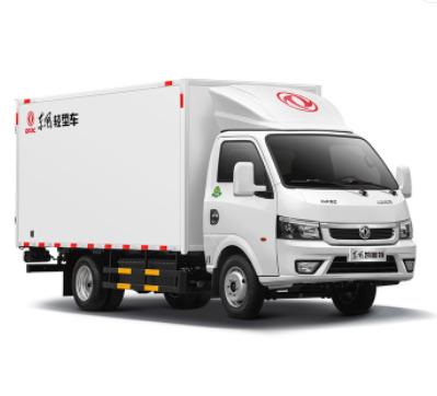 China Good quality flash sale 6 wheeled single row cabin 90km/h electric cargo van dongfeng 3.5t GVW 1650mm 8 PAIRS 280km electric van 185R15LT for sale