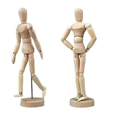 China High Quality Paint Clay Modeling Tool Wooden Mannequin Male And Female 12