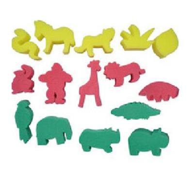 China Ideal For Kids Paint Color High Quality Jungle Stamp Foam Brush Art Shape Animal Sponge For Kids for sale