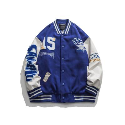 China QUICK DRY Custom Embroidery Logo Design Varsity Jacket Best Quality Sleeve Baseball Letterman Varsity Jacket For Men for sale