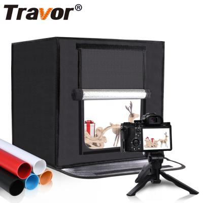 China Travor 16Inch 40CM Mini Studio Photography Camera LED Background Accessories Bundle Photo Light Box 40*40*40cm/16*16*16inch (Foldable) for sale