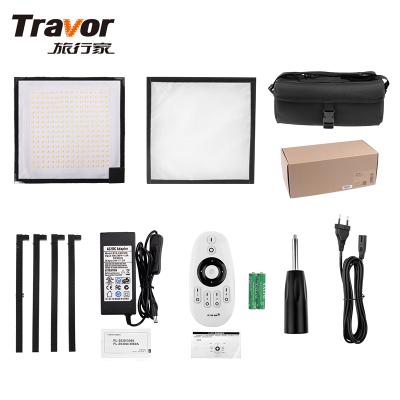 China Soft Cloth Led Light Travor Dimming 30x30cm Bicolor Square Soft Cloth Photographic Lighting Led Panel Light Photography Visual Flexible Light Lamp for sale