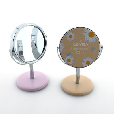 China Double Sided Desktop Mirror Household Web Celebrity Beauty Makeup Girl Heart Cosmetic Mirror for sale