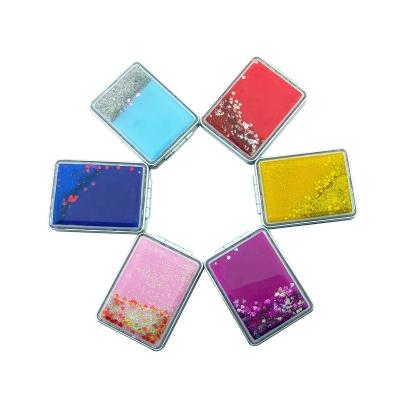 China Double Face Portable Square Hand Held Makeup Mirror Compact Mirror Wholesale for sale