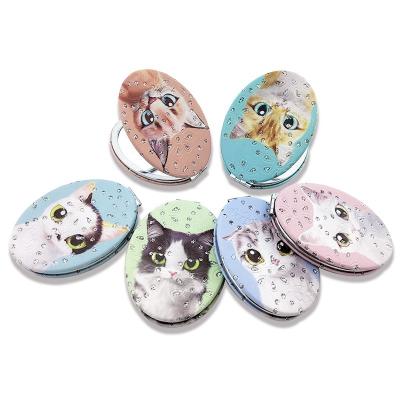 China Crazy Hot Selling Fashionable Fancy Double-Sided Personalized Delicate SquareSmall Pocket Mirror PocketCheap Handheld Mirror for sale