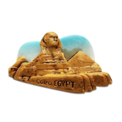 China The shape fashion crafts refrigerator is decorated with tourist souvenirs at the top of the tile with the sphinx for sale