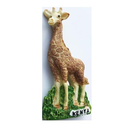 China Shape Kenya Scenic Tourism Fridge Magnet White Souvenir 3d Rubber Wooden Fridge Magnet Sticker for sale