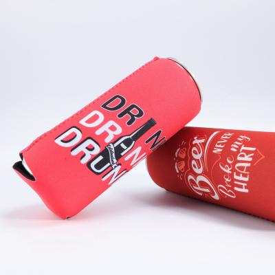 China Insulated OEM Cheap blank Neoprene Sublimation Printing Insulated Beer Can Holder Cooler Sleeve for sale