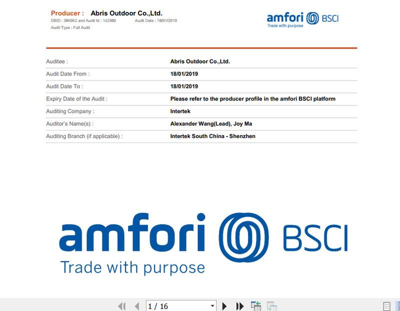 BSCI - Abris Outdoor Ltd.