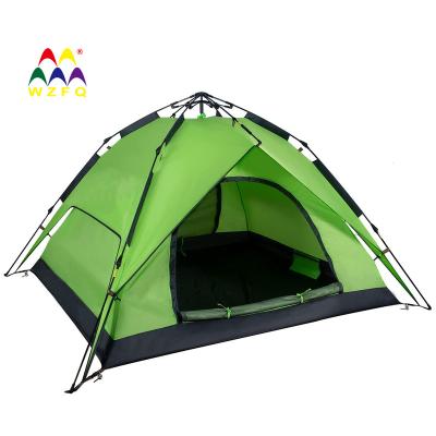 China WZFQ Quick Freeze Top System Pop Up Outdoor High Quality Waterproof Automatic Family Mosquito Net Beach Glamping Person Tent 3-4 Person Tent Easy Setup for sale