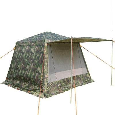 China PE camouflage iron gazebo tent for people camping for sale