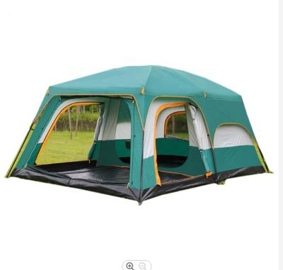 China Big Tent 4~6 Person Family Cabin Tents 2 Rooms Diagonal Straight Wall Tying Type With Mesh Waterproof Double Layer Big Tent For Outdoor for sale