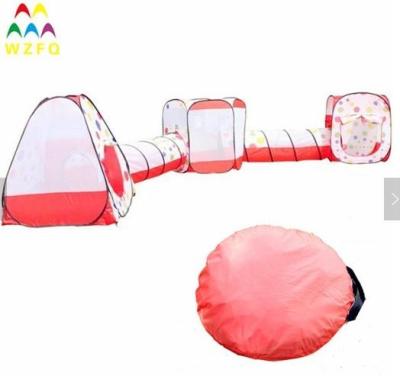 China Soft Big Tent Kid's Toy Cheap Game Tents 5 In 1 Wide Space And Lovely Tent For Kids With Tunnel for sale