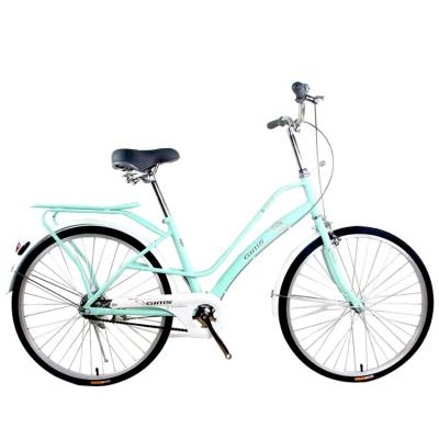 China Newest Classic Popular Style Carbon Steel 2022 24 Inch City Bike 26 Inch Gauge V Brake Cheap Price For Lady for sale