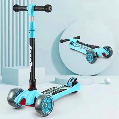 China New Design Foldable Big Wheel Kids Foot High Quality Flashing Scooter Big For 3-7 Years Old Kid Children for sale