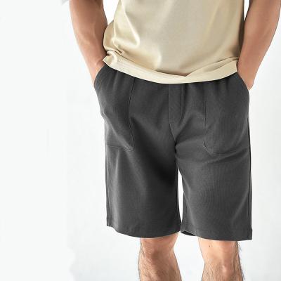 China ESH-011 Anti-wrinkle heavyweight waffle-knit cotton man shorts 320 gsm high street loose casual shorts for man for sale