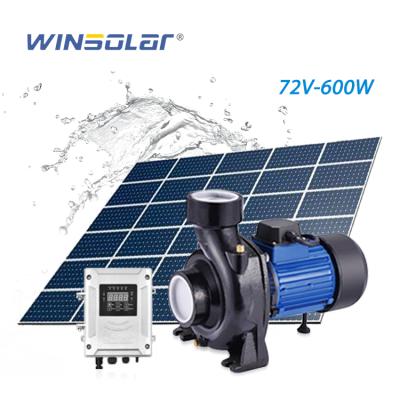 China Family Homes WINSOLAR 72v 600w Large Flow Solar DC Surface Water Pump For Irrigation for sale