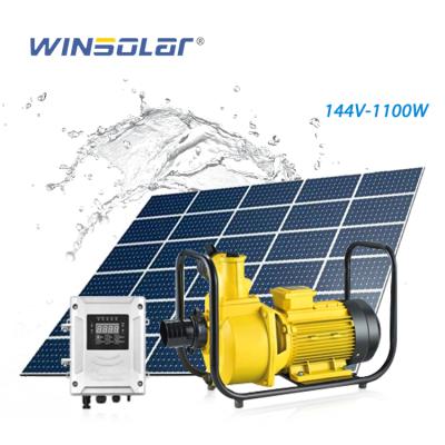 China WINSOLAR 144v 1100w Family Homes Centrifugal Outdoor Solar Pump Irrigation Solar Pump for sale