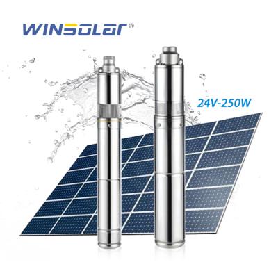 China 24v irrigation and agriculture pump solar deep well screw stainless water pump in china for sale