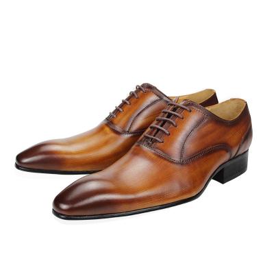 China Breathable Teams Stylish Shoes And Handmade Oxfords Wedding Shoes For Men Custom Can Be Customized Genuine Leather Man Shoe for sale