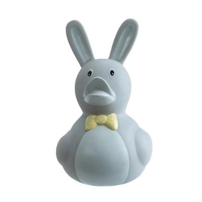 China High Quality Hot Sale Rubber Duck Vinyl Animal Bath Toy Yellow Rubber Duck Animal Rabbit Bath Soft Toy Hot Sale Easter Eco-friendly Material for sale