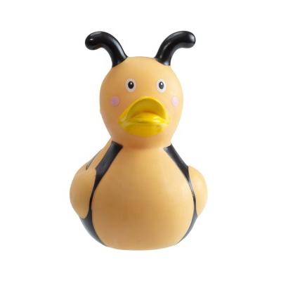 China High Quality Hot Sale Animal Bee Bath Toy Soft Rubber Yellow Rubber Duck Vinyl Animal Bath Toy Easter Material Eco-friendly Material for sale