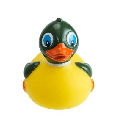 China Handsome Mallard Duck Weighted Floating Upright Rubber Duck Bath Toy Yellow Rubber duck lively from Toy High Quality Best Sale for sale