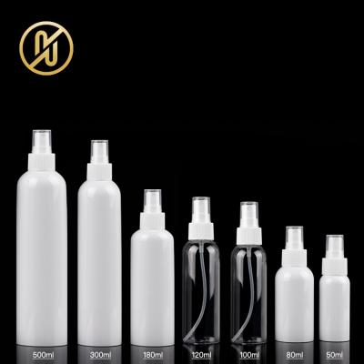 China Household Products 50ml Atomizer Spray Bottle 2oz White Plastic PET Bottle With Pump Sprayer for sale